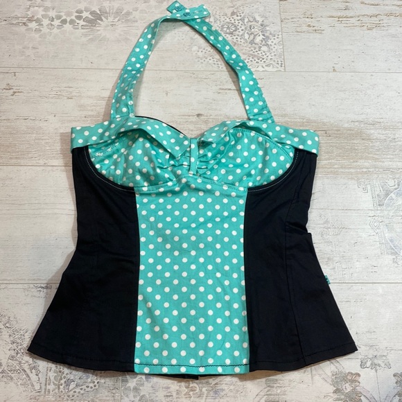 Tripp nyc Tops - Vintage Rare Tripp NYC Pin Up Polka Dot Halter Top